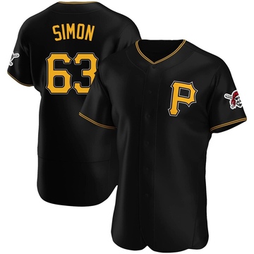 Black Authentic Ronny Simon Men's Pittsburgh Pirates Alternate Jersey