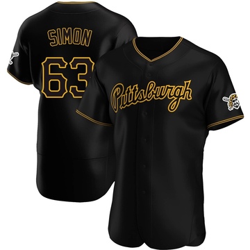 Black Authentic Ronny Simon Men's Pittsburgh Pirates Alternate Team Jersey