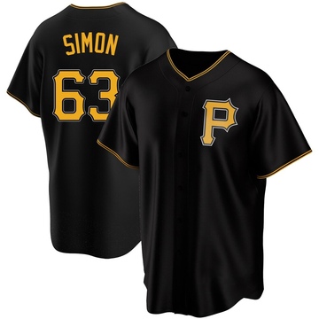 Black Replica Ronny Simon Men's Pittsburgh Pirates Alternate Jersey
