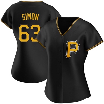 Black Replica Ronny Simon Women's Pittsburgh Pirates Alternate Jersey