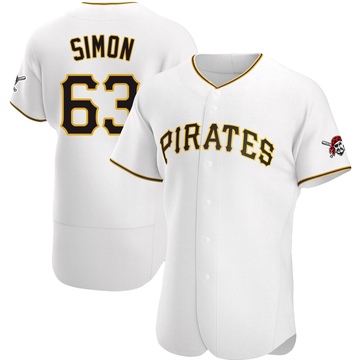 White Authentic Ronny Simon Men's Pittsburgh Pirates Home Jersey