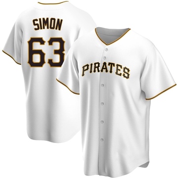 White Replica Ronny Simon Men's Pittsburgh Pirates Home Jersey